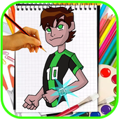 How to draw : ben 10 step by step icon