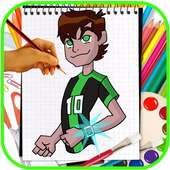 How to draw : ben 10 step by step