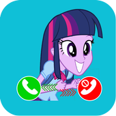 Fake call from twilight sparkle –Prank little pony أيقونة