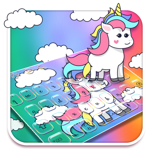 Cute Cartoon Unicorn Keyboard icon