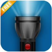 flashlight on led flashlight icon