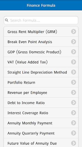 Finance Formulas screenshot 1