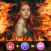 Fire Photo Effect Video Maker with Music