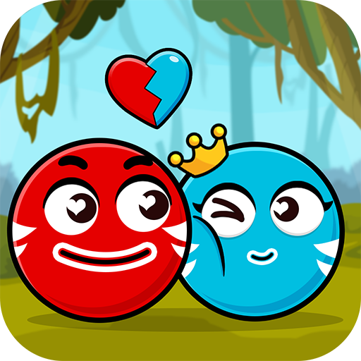 Red and Blue Ball: Cupid love icon