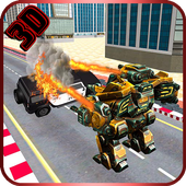Police Robot Transform Rampage icon