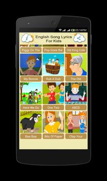 English Songs Lyrics For Kids screenshot 1