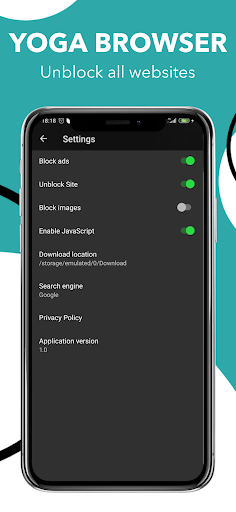 Yoga Anti Block VPN Browser screenshot 1
