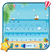 3D Summer Beach DP Gravity Keyboard Theme icon