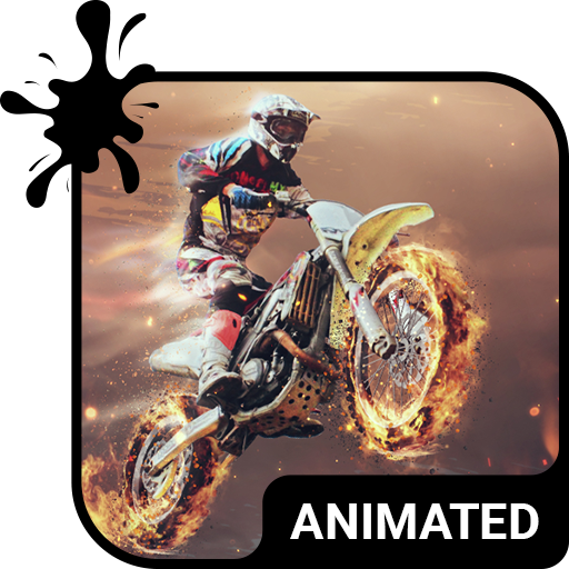 Motocross Animated Keyboard   Live Wallpaper icon