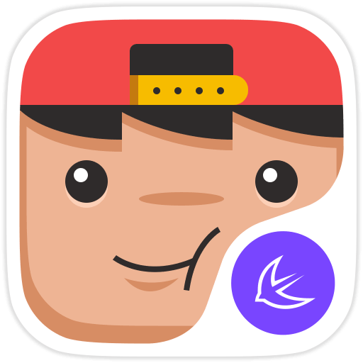 Симпатичная тема наклейки иконка