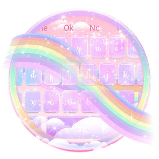 Глянцевая тема Galaxy Rainbow Keyboard иконка