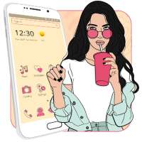 Beauty Fashion Glasses Bad Girl Theme