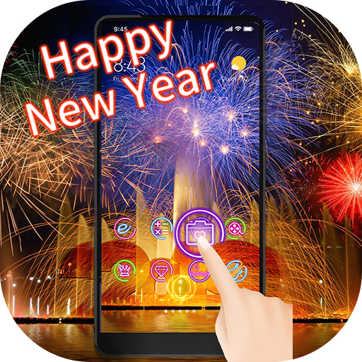 Happy New Year Theme With Firework Wallpaper icon
