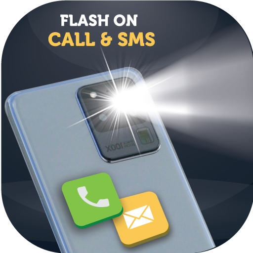 Flash Alert On Call and Sms :Ultra Flash Blinking icon