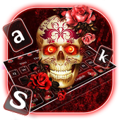 Death Rose Skull Keyboard Theme أيقونة