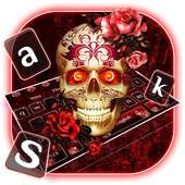 Death Rose Skull Keyboard Theme