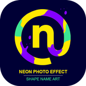 Neon Effect - Glitzy Shape Name Art icon