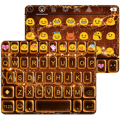 Vintage Gold Emoji Keyboard icon