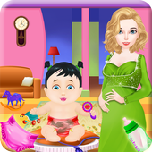 Newborn diaper change icon