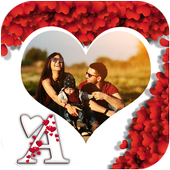 Love Heart Text  Photo Frames icon