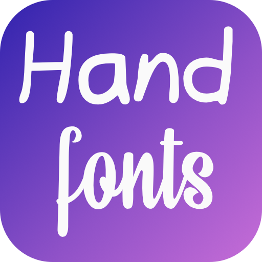 Fontes de mão para FlipFont icon