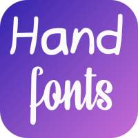 Hand fonts for FlipFont