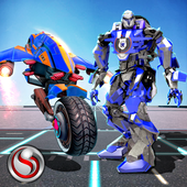 US Police Transform Robot Bike Cop - Robot Game icon