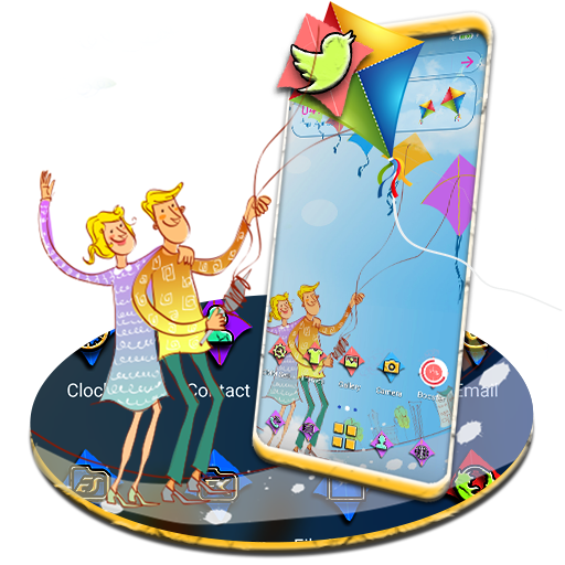 Couple Kite Launcher Theme icon