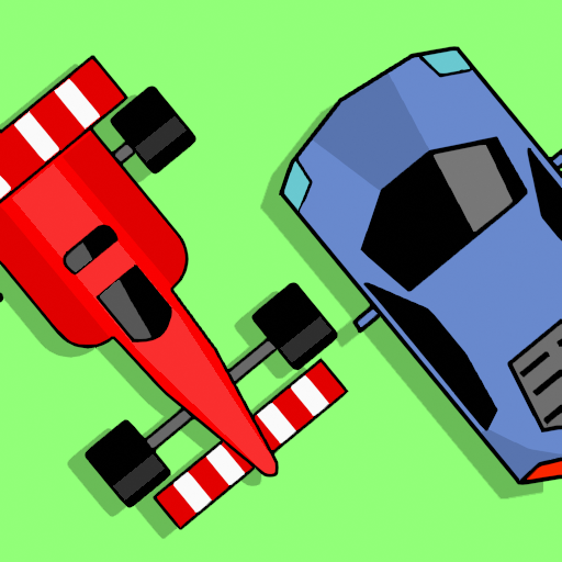 Escape race : 2D car racing icon
