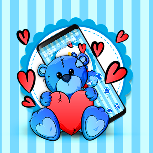 Lovely Blue Teddy Launcher icon