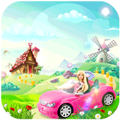 Princess Barnie Run Car Hill Ride icon