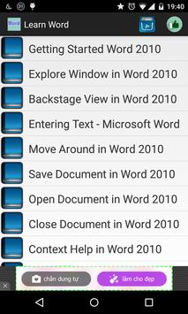 Learn MS Word 2010 screenshot 1
