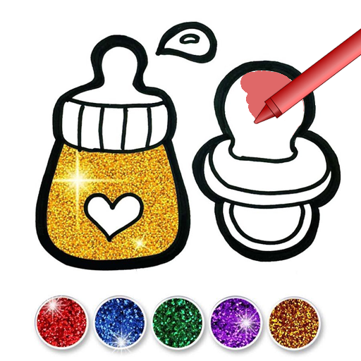 Glitter Baby Accessories Coloring And Drawing icon