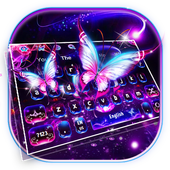 Teclado destellante mariposa flash icon