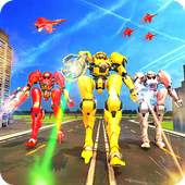 Super Flying Robot Plane War Simulator icon