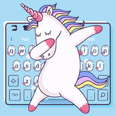 Cute Doing Dabbing Unicorn Keyboard Theme أيقونة