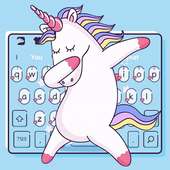 Cute Doing Dabbing Unicorn Keyboard Theme on 9Apps