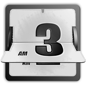 3D Animated Flip Clock WHITE2 icon