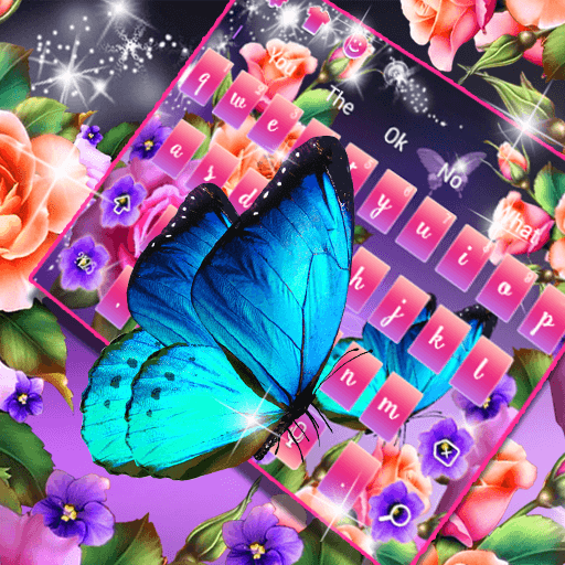 Florescent Shiny Rose Keyboard Theme icon