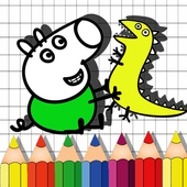Farm Peppa Game Coloring Pig Book Version icon