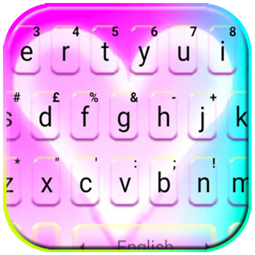 Pink Pastel Heart Tema Tastiera icon