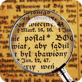 Magnifying Glass with flashlight and Brightness icon