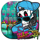 Graffiti Hip Hop Skull Keyboard icon