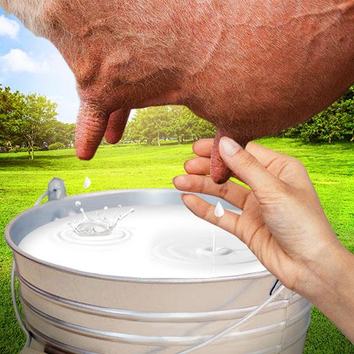 ikon Memerah Susu Sapi Permainan