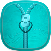 Cyan Zipper Lock Screen icon