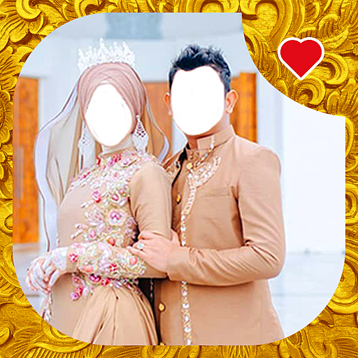 Modern Muslim Wedding Couple icon