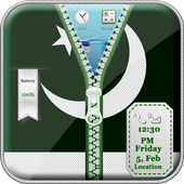 Pakistan Flag Zipper Lock icon