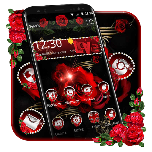 Black Red Rose Theme icon