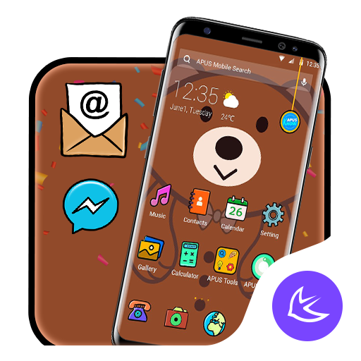 Brown Cute Bear APUS Launcher theme icon