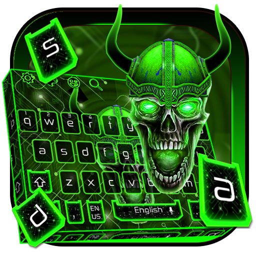 ikon Tema Green Tech Metallic Skull